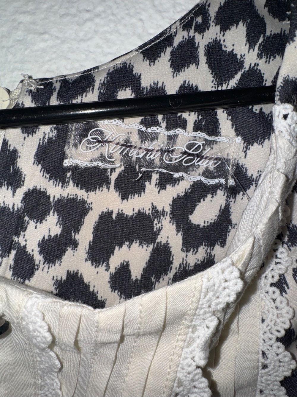 Urban Outfitters Black & White Leopard Mini Dress with Cream Bib - Picture 7 of 7